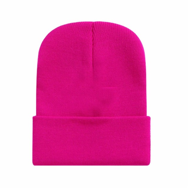 Cuffed Knit Beanie w/Woven Patch