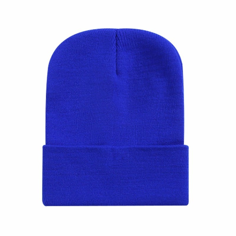 Cuffed Knit Beanie w/Woven Patch