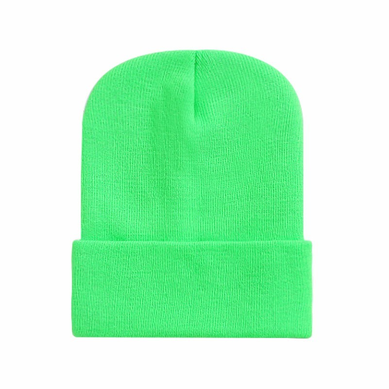 Cuffed Knit Beanie w/Woven Patch