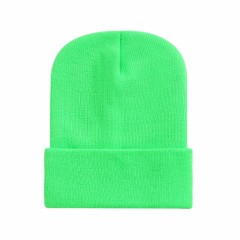 Cuffed Knit Beanie w/Woven Patch