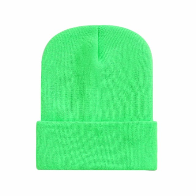 Cuffed Knit Beanie w/Woven Patch