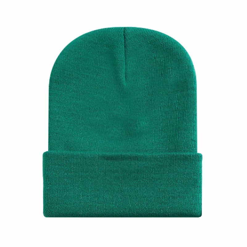 Cuffed Knit Beanie w/Woven Patch