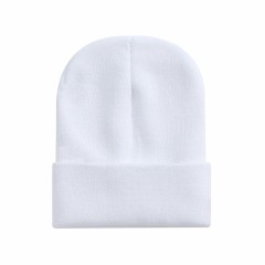 Cuffed Knit Beanie w/Woven Patch