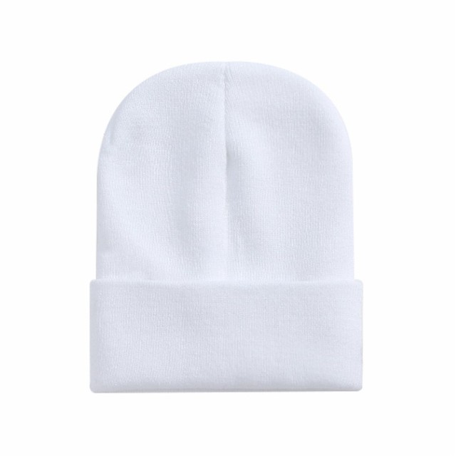 Cuffed Knit Beanie w/Woven Patch