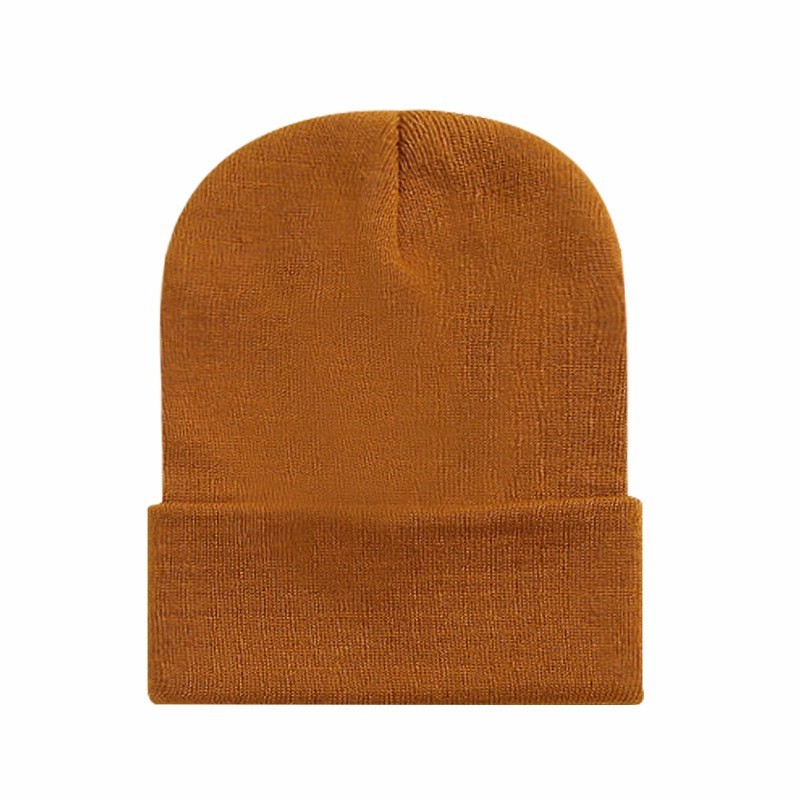 Cuffed Knit Beanie w/Woven Patch
