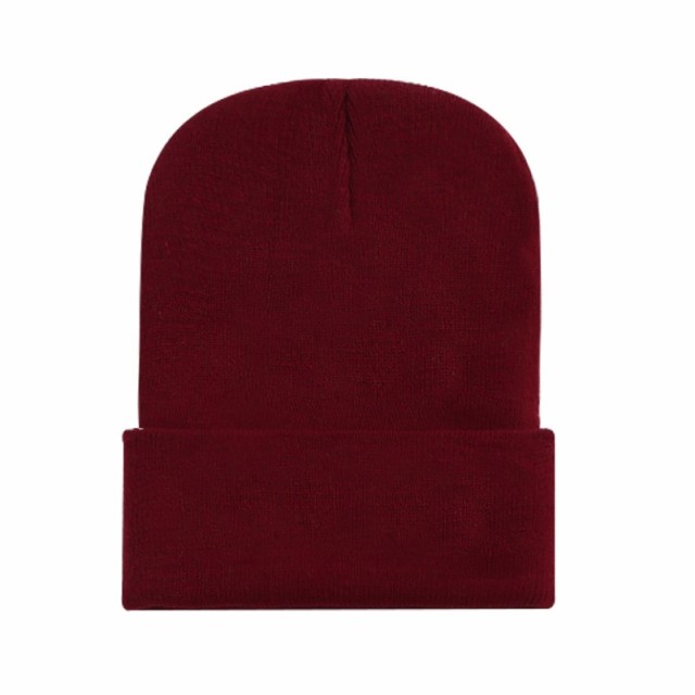 Cuffed Knit Beanie w/Woven Patch