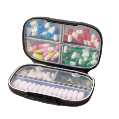 Portable 7 Compartment Pill Organizer Medicine Box