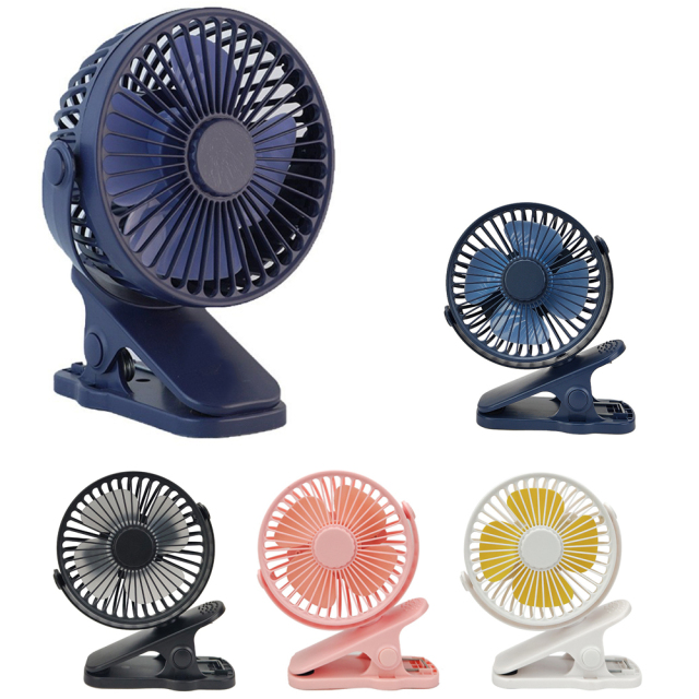 Portable USB Rechargeable Fan w/Clip