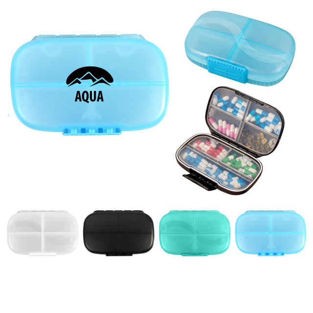 Portable 7 Compartment Pill Organizer Medicine Box