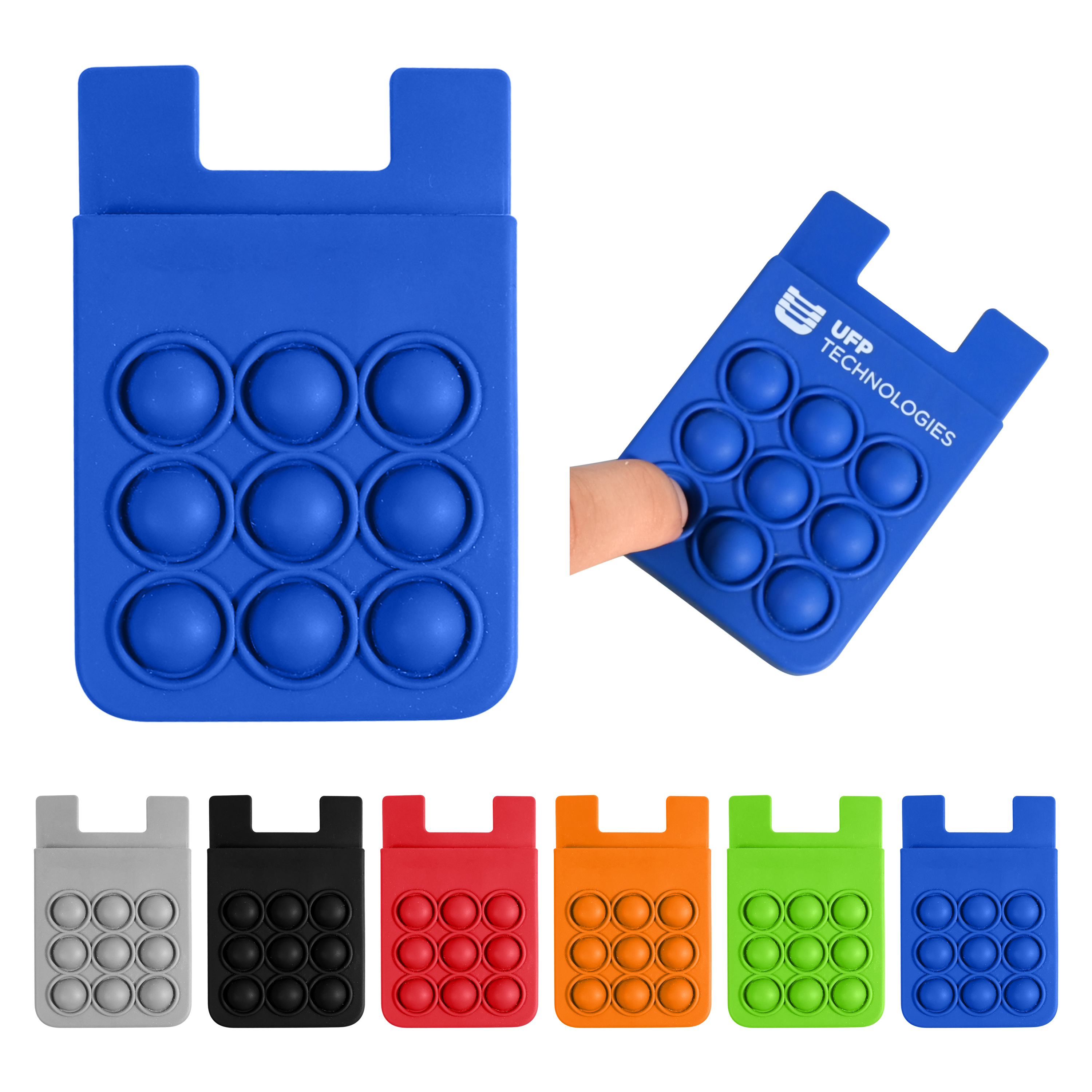 Push Pop Silicone Phone Wallet