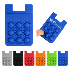 Push Pop Silicone Phone Wallet