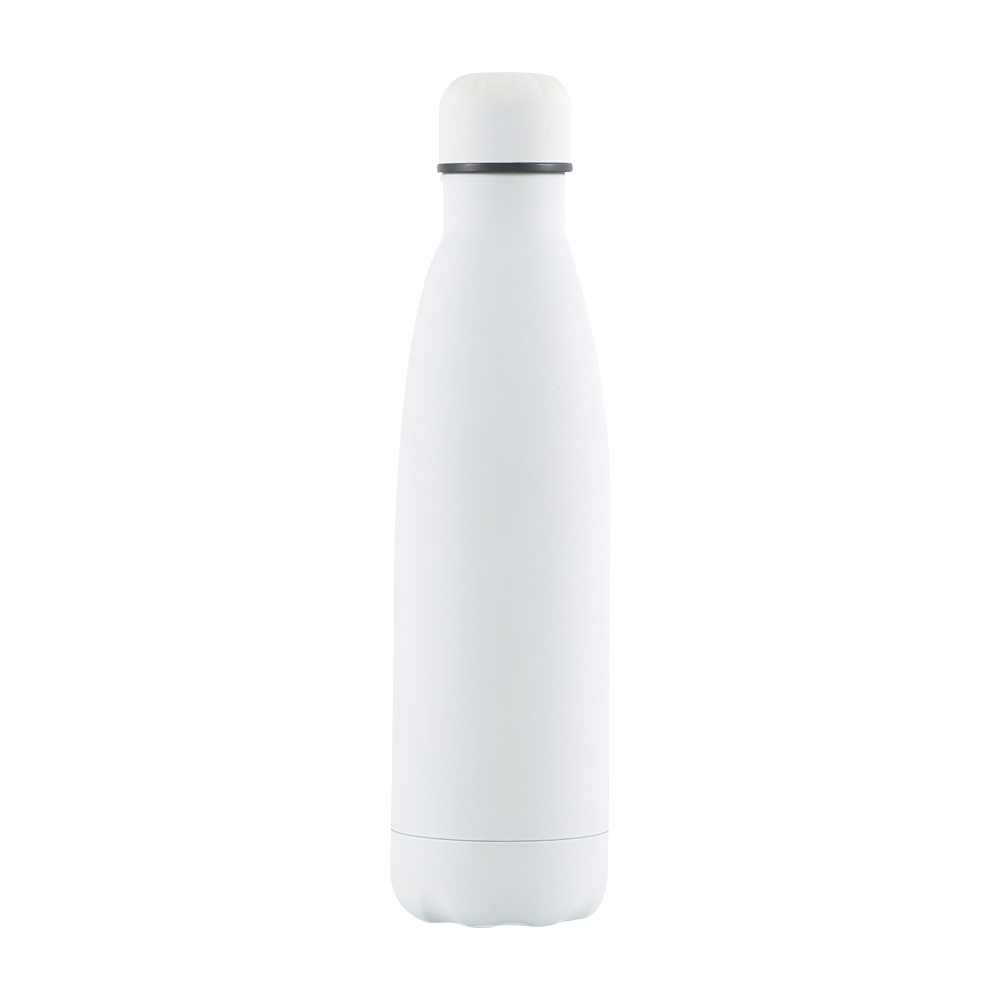 17 Oz. Rubber Matte Stainless Steel Cola Shaped Bottles