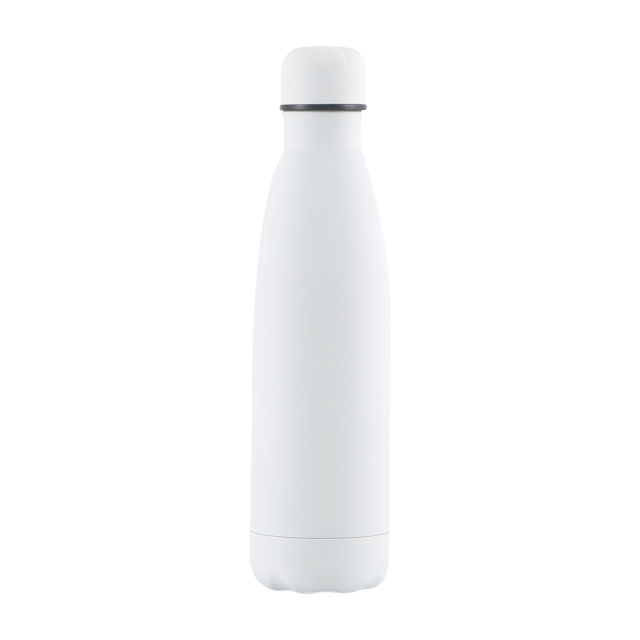 17 Oz. Rubber Matte Stainless Steel Cola Shaped Bottles
