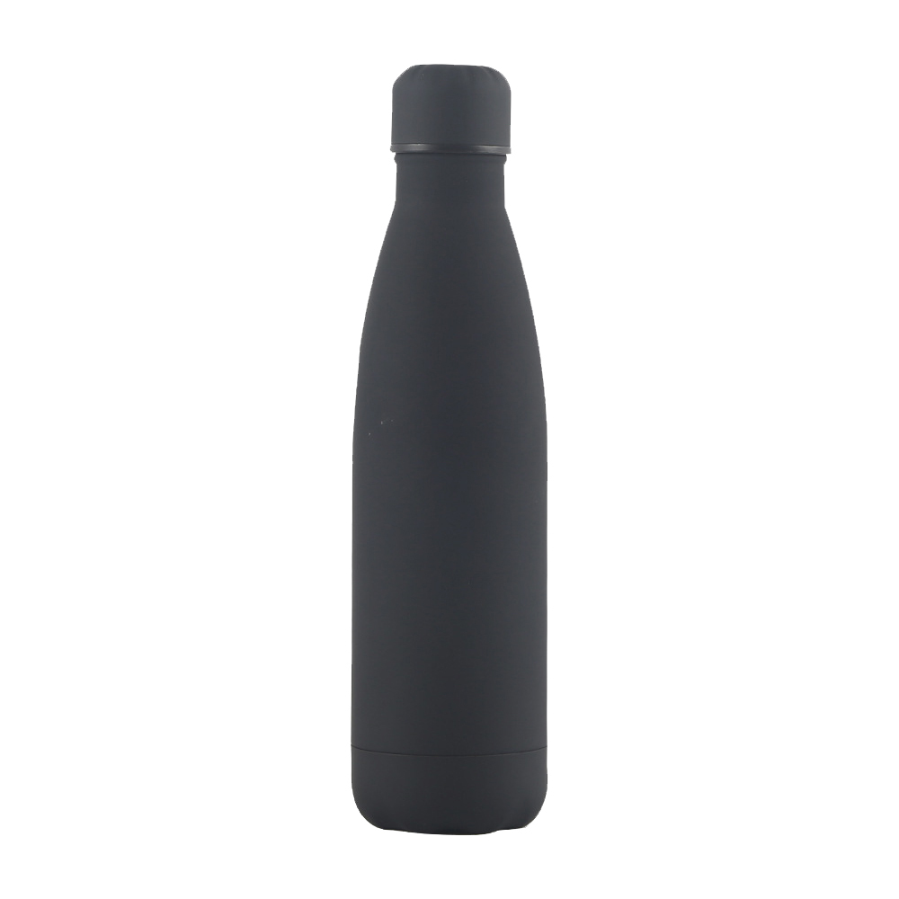 17 Oz. Rubber Matte Stainless Steel Cola Shaped Bottles