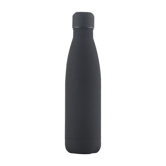 17 Oz. Rubber Matte Stainless Steel Cola Shaped Bottles