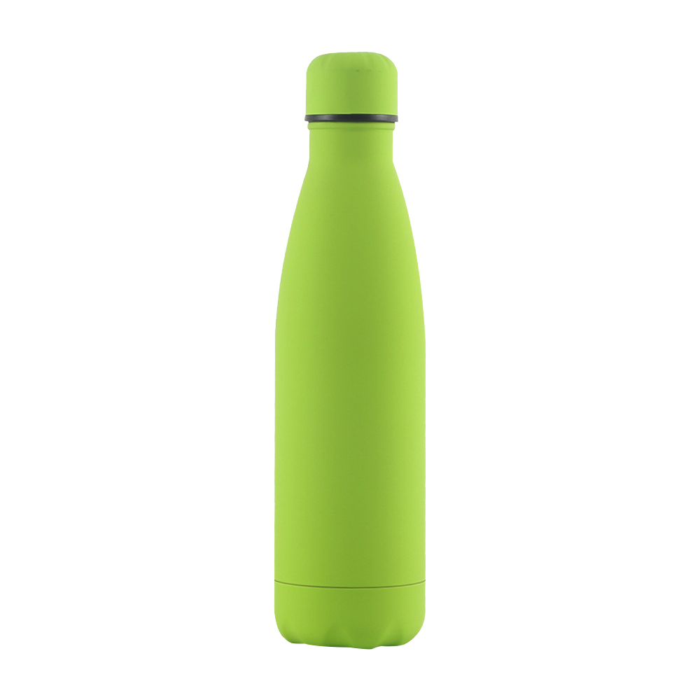 17 Oz. Rubber Matte Stainless Steel Cola Shaped Bottles