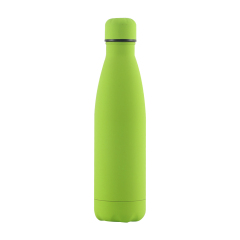 17 Oz. Rubber Matte Stainless Steel Cola Shaped Bottles