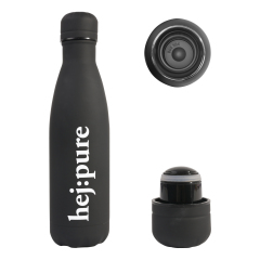 17 Oz. Rubber Matte Stainless Steel Cola Shaped Bottles