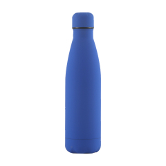 17 Oz. Rubber Matte Stainless Steel Cola Shaped Bottles