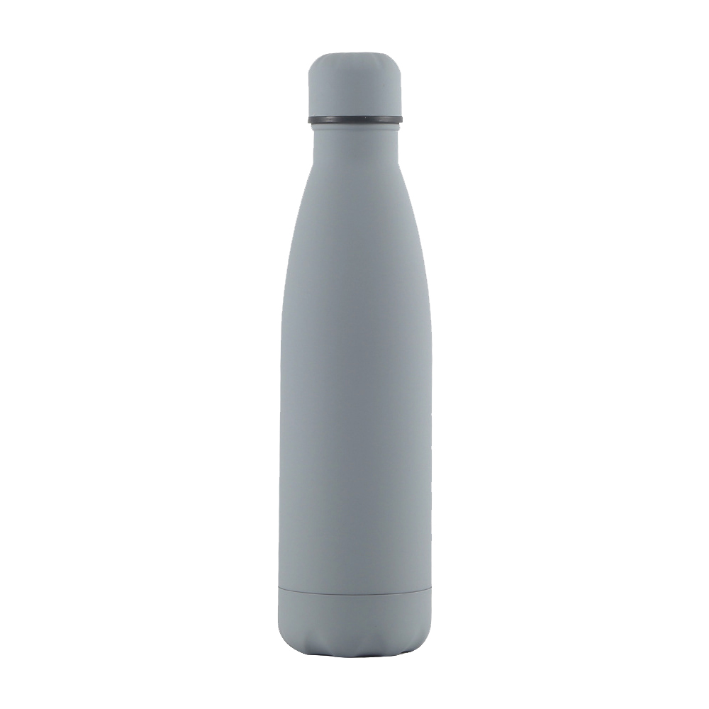 17 Oz. Rubber Matte Stainless Steel Cola Shaped Bottles