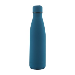 17 Oz. Rubber Matte Stainless Steel Cola Shaped Bottles