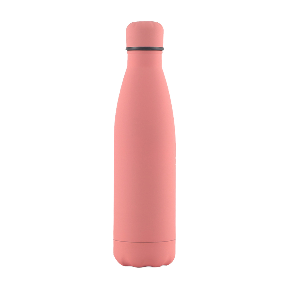 17 Oz. Rubber Matte Stainless Steel Cola Shaped Bottles