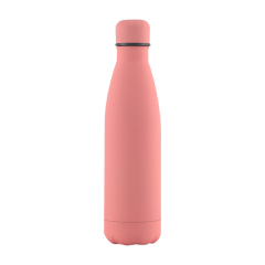 17 Oz. Rubber Matte Stainless Steel Cola Shaped Bottles