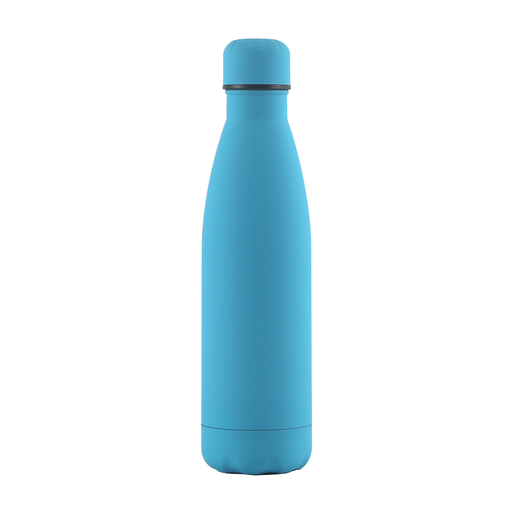 17 Oz. Rubber Matte Stainless Steel Cola Shaped Bottles