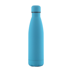 17 Oz. Rubber Matte Stainless Steel Cola Shaped Bottles