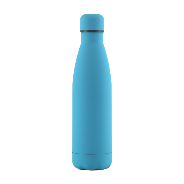 17 Oz. Rubber Matte Stainless Steel Cola Shaped Bottles