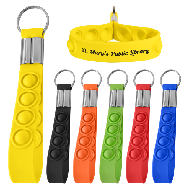 Custom Pop-It Keychain Wristband