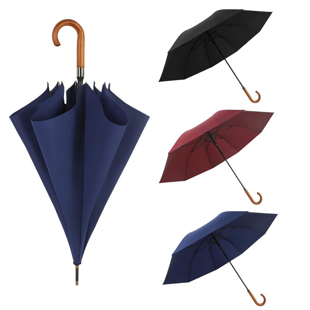 Automatic Open Umbrella Wooden Handle