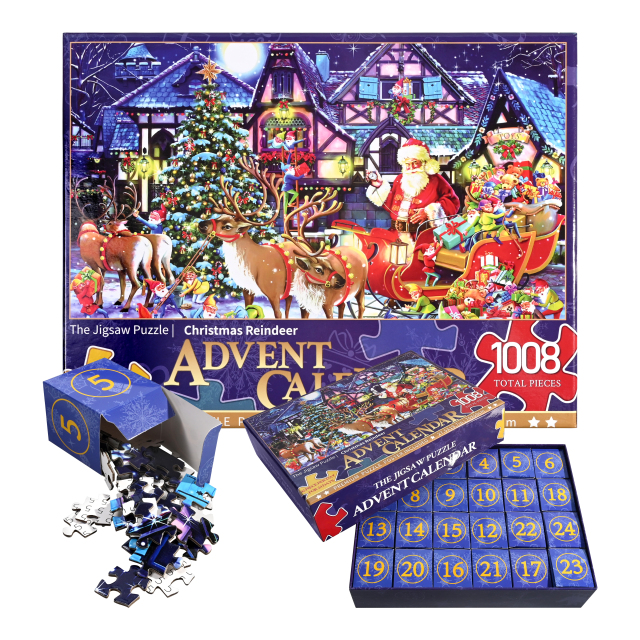 Advent Calendar 2025 Jigsaw Puzzle 1008 Pieces for Christmas