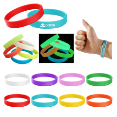 1/2 Inch Glow In The Dark Silione Wristband