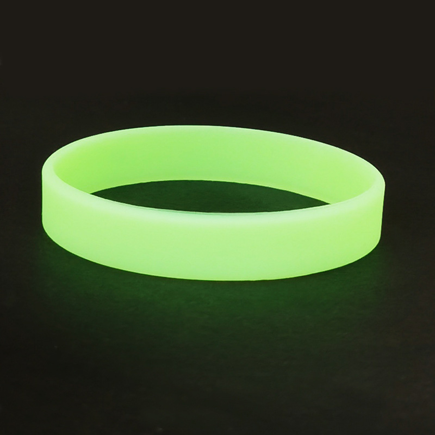 1/2 Inch Glow In The Dark Silione Wristband