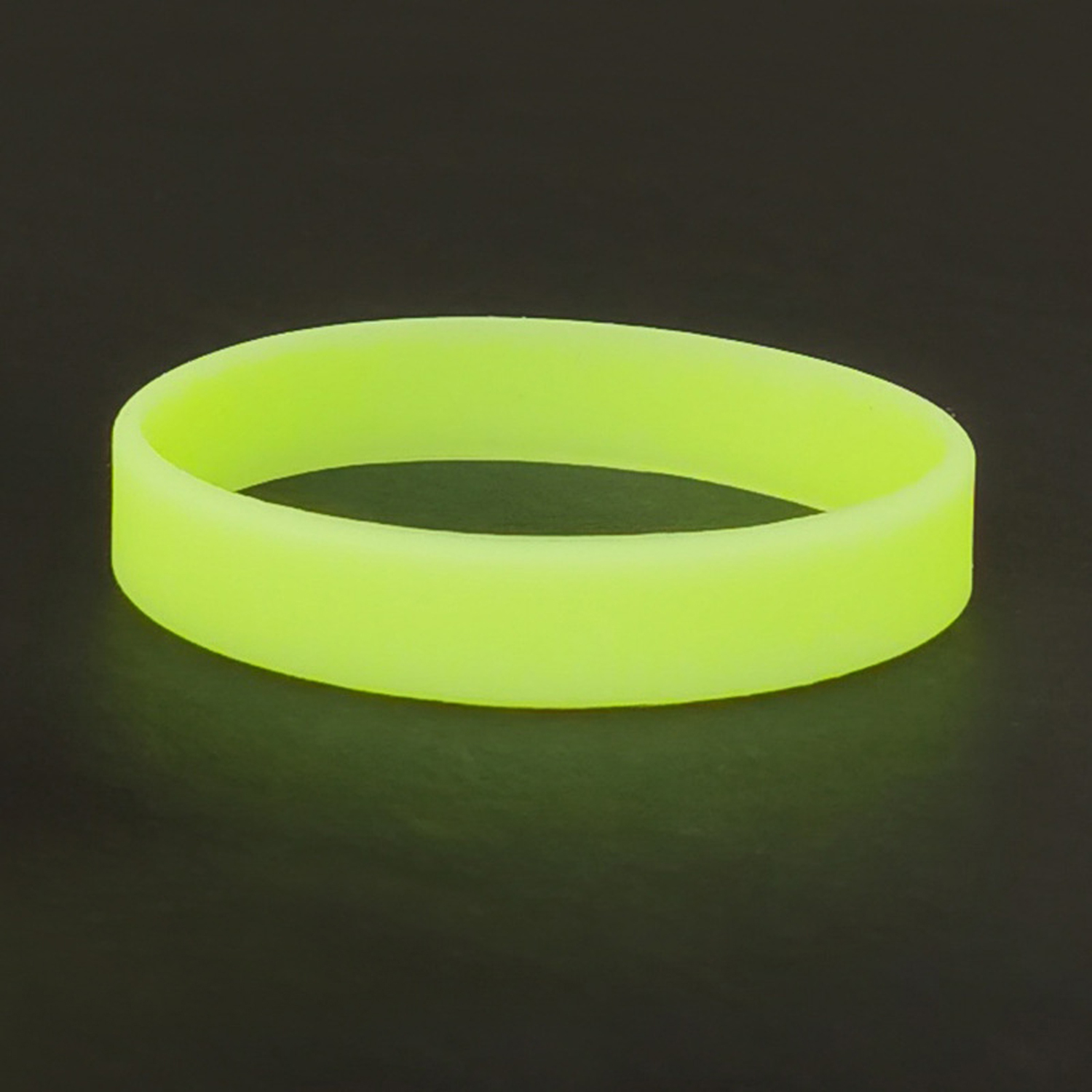 1/2 Inch Glow In The Dark Silione Wristband