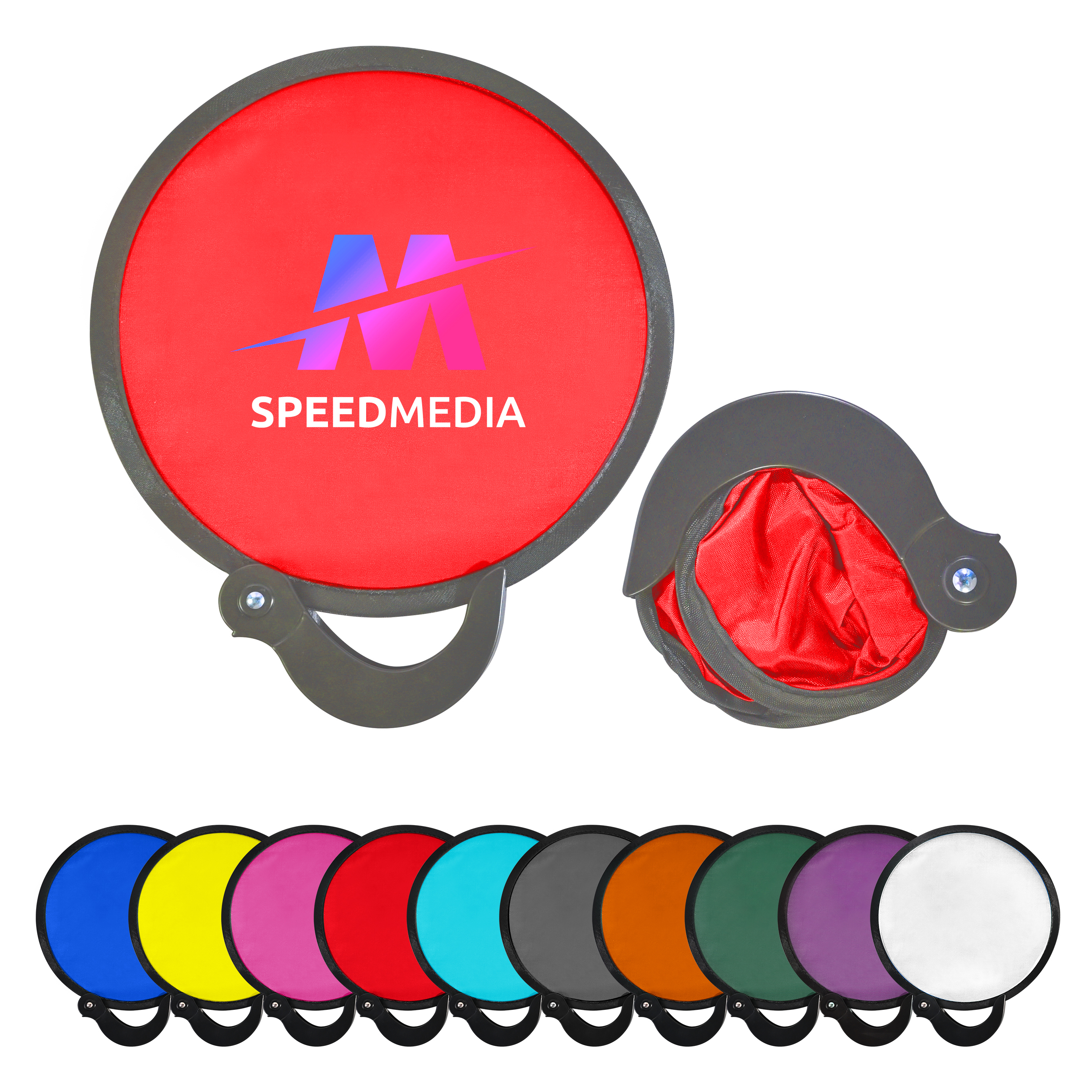 Foldable Flying Discs Fan With Handle