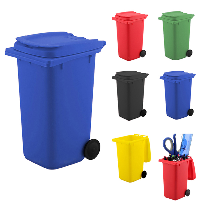 Mini Desktop Trash Can Pen Holder