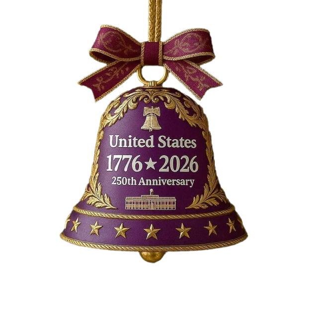 U.S. 250th Anniversary Acrylic Ornament Bell