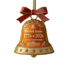 U.S. 250th Anniversary Acrylic Ornament Bell