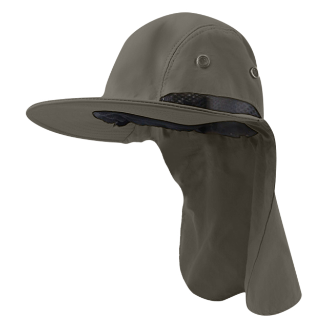 Wide Brim Summer Hat with Neck Flap