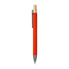 Recycled Aluminum Pen With Bamboo Plunger