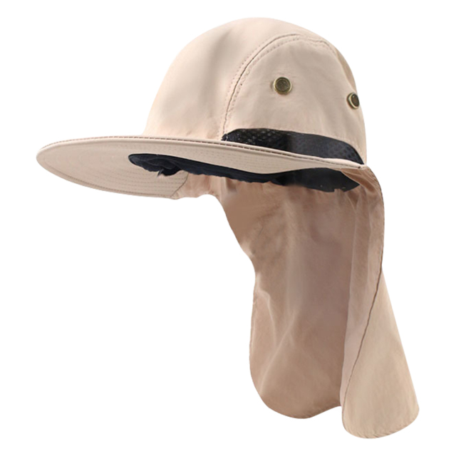 Wide Brim Summer Hat with Neck Flap