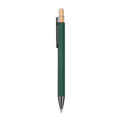 Recycled Aluminum Pen With Bamboo Plunger