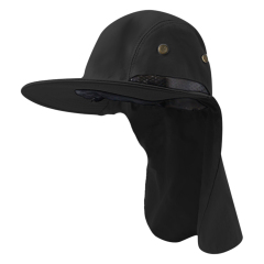 Wide Brim Summer Hat with Neck Flap