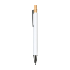 Recycled Aluminum Pen With Bamboo Plunger