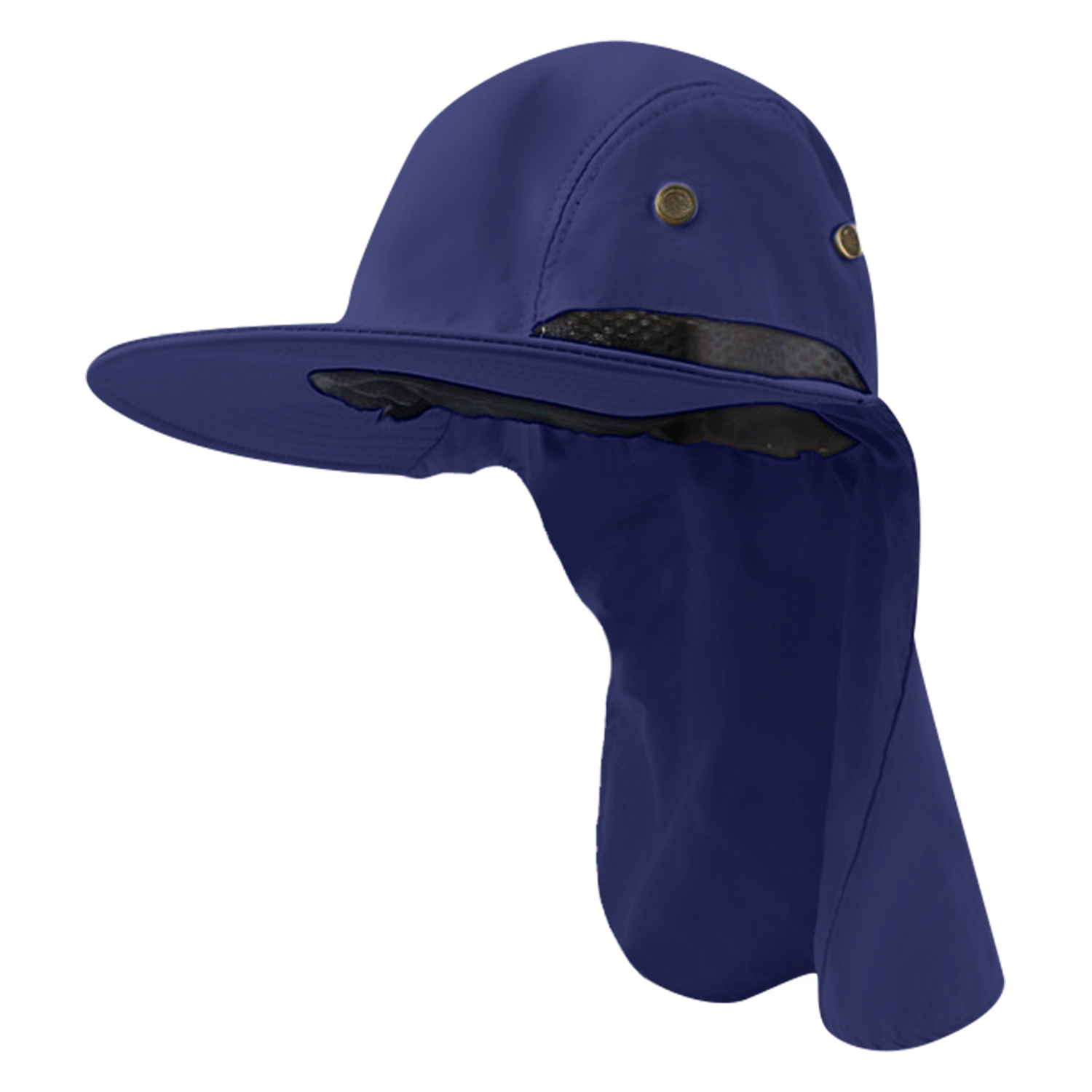 Wide Brim Summer Hat with Neck Flap