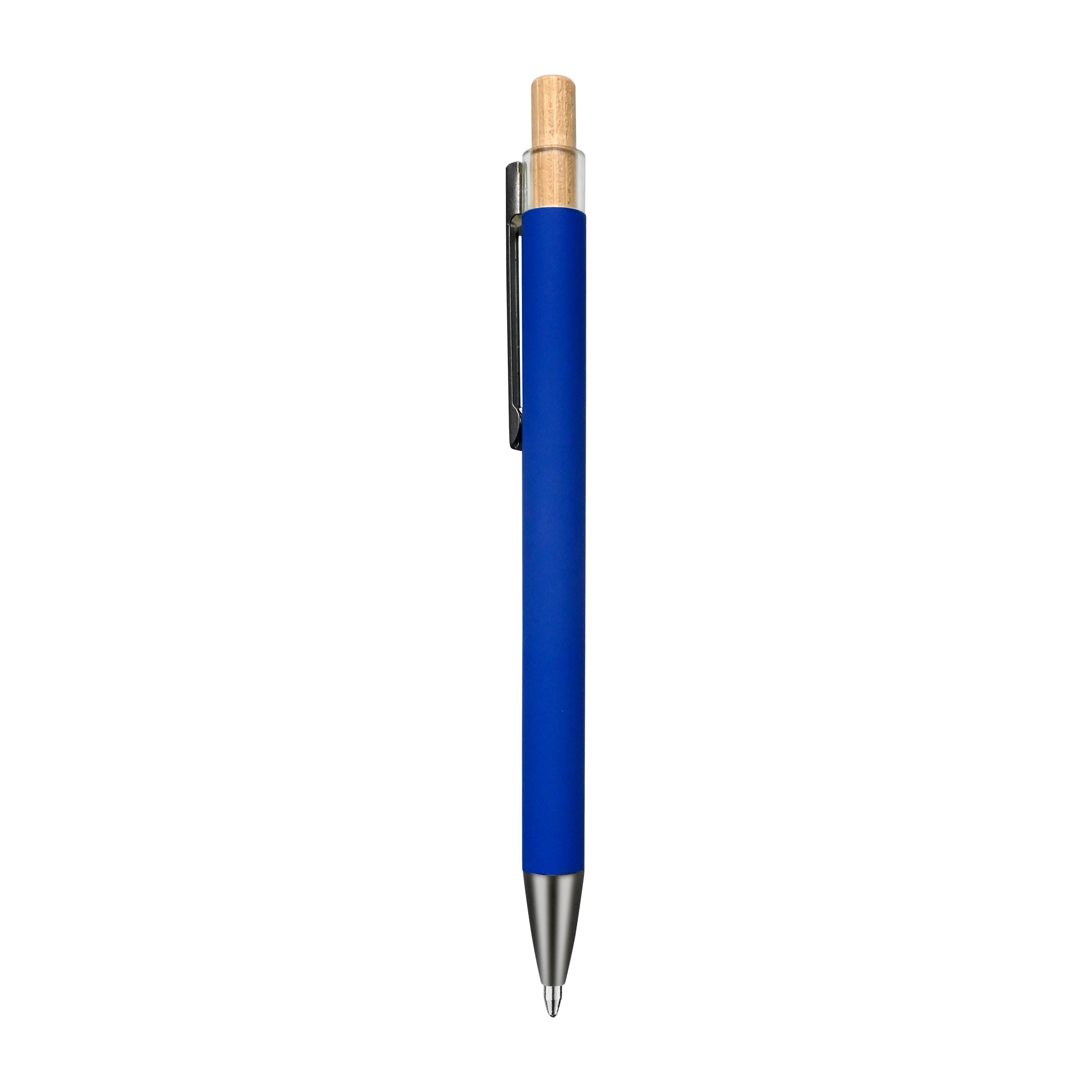 Recycled Aluminum Pen With Bamboo Plunger