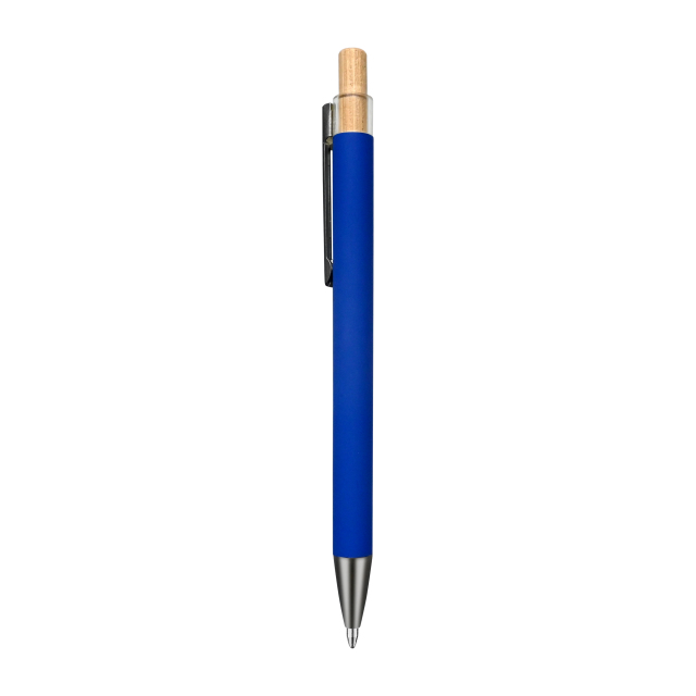 Recycled Aluminum Pen With Bamboo Plunger