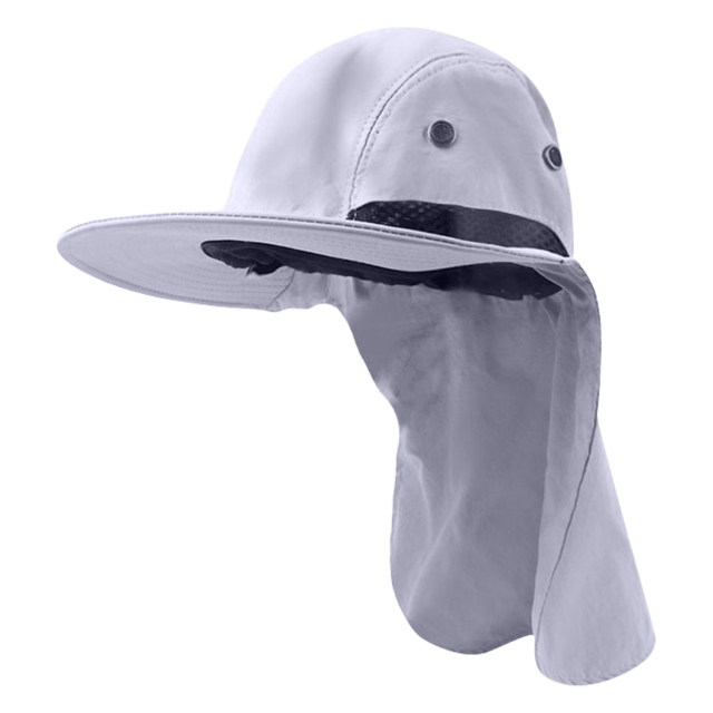 Wide Brim Summer Hat with Neck Flap